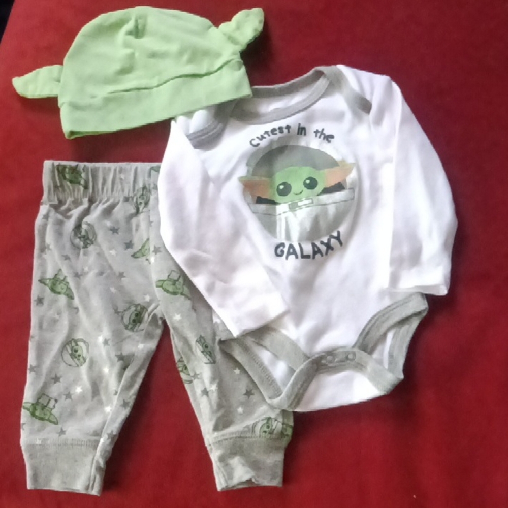 Star Wars Baby Yoda 3 Piece Outfit